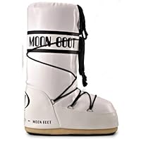 Moon Boot Women's White/Black Vinil 39/41 (Women's 8-9.5, Men's 7